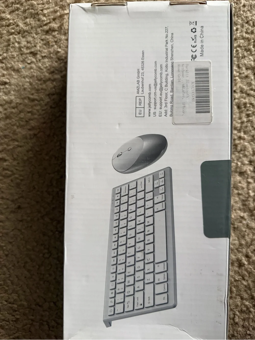 Wireless Backlit Keyboard and Mouse Combo - White
